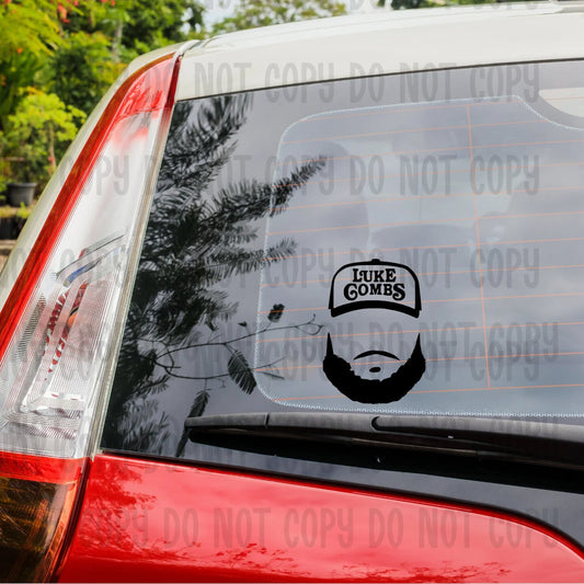Luke Combs Decal -Car Sticker, Car Decal, Vinyl Decal