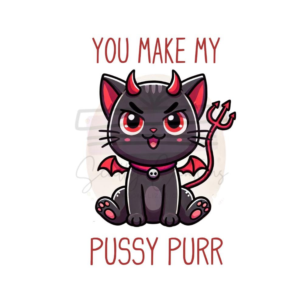 DIGITAL DOWNLOAD Naughty  Cat Digital Download - Valentine Plush T Shirt Files