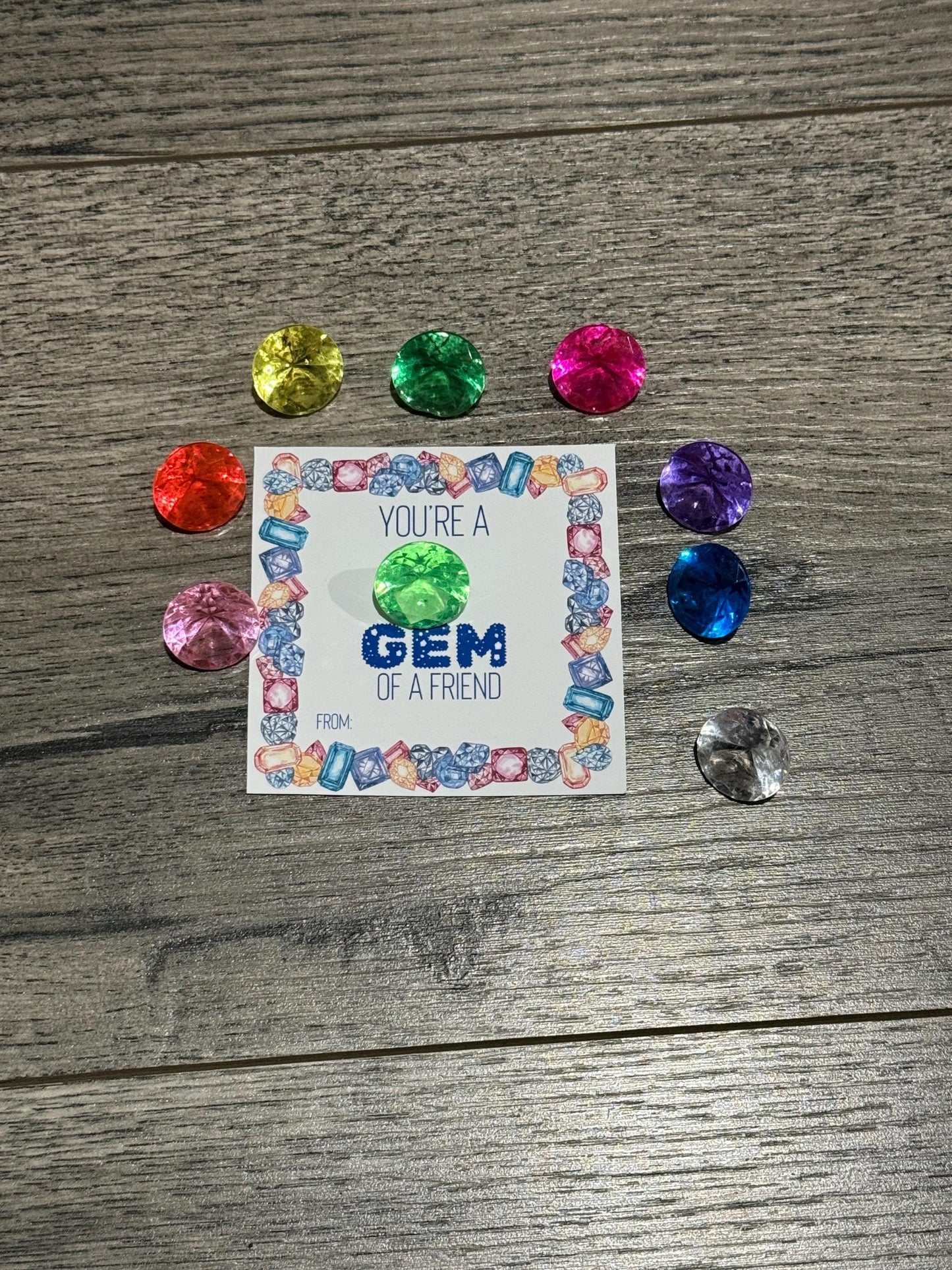 You're A Gem of a Friend Valentine Party Favor, Valentines gift - Classroom Favors